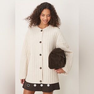 ASOS linen quilted jacket